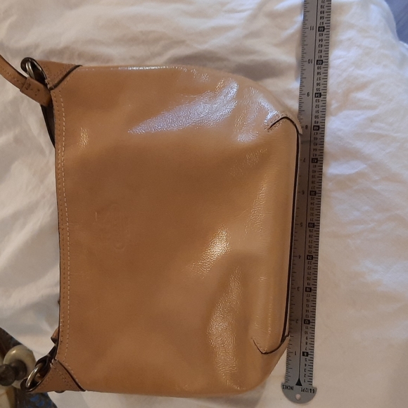 Tan shoulder bag y2k Coach Patent Leather w tags in pocket vintage - Picture 10 of 12